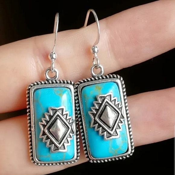 Jewelry - Bohemian Turquoise Earrings